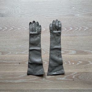 Leather Opera Gloves Silk lined D. Brown